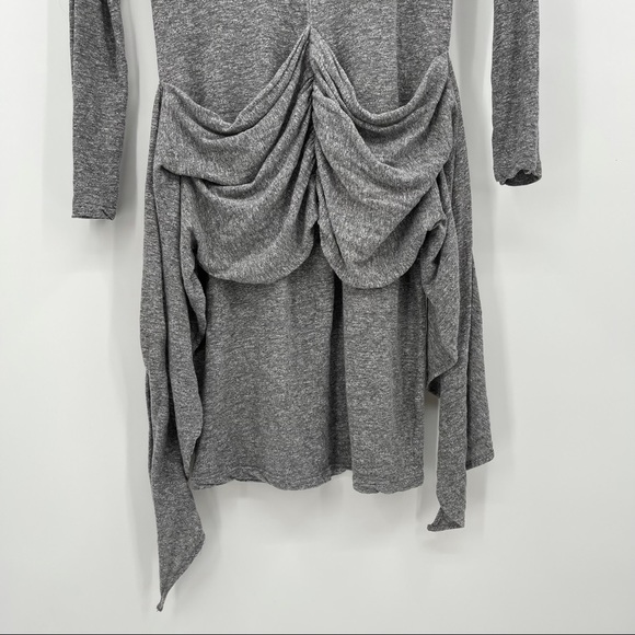 Monrow Tie Front Dress in Granite Grey Long Sleeve Size Small - Picture 14 of 15